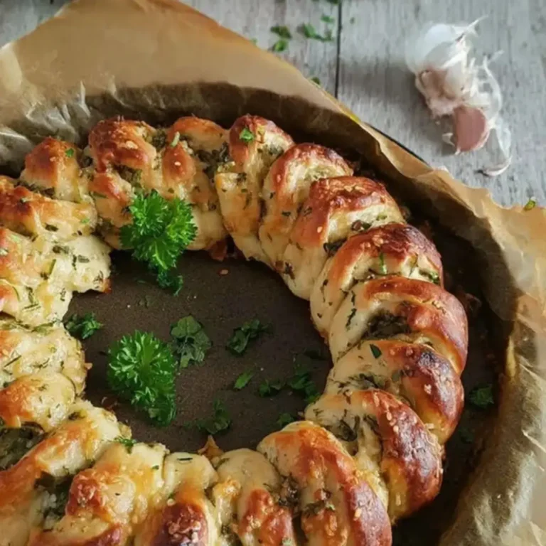 Kräuterkranz aus Pizzateig backen