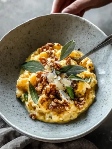 Kürbis Spätzle mit Walnuss & Salbei