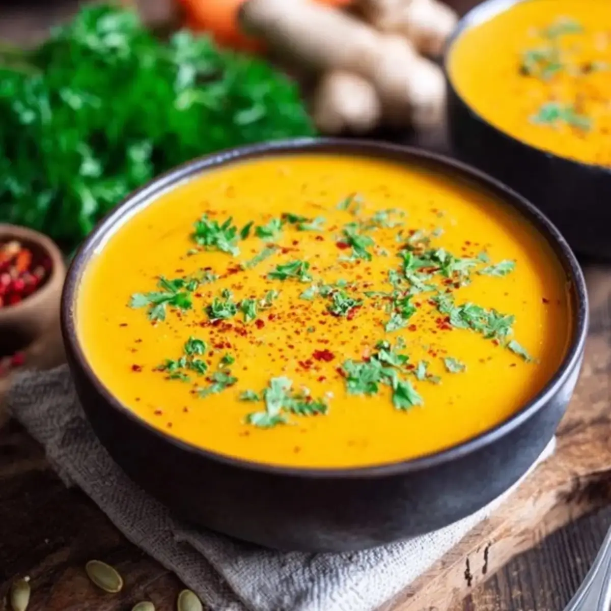 Kürbissuppe mit Kokosmilch
