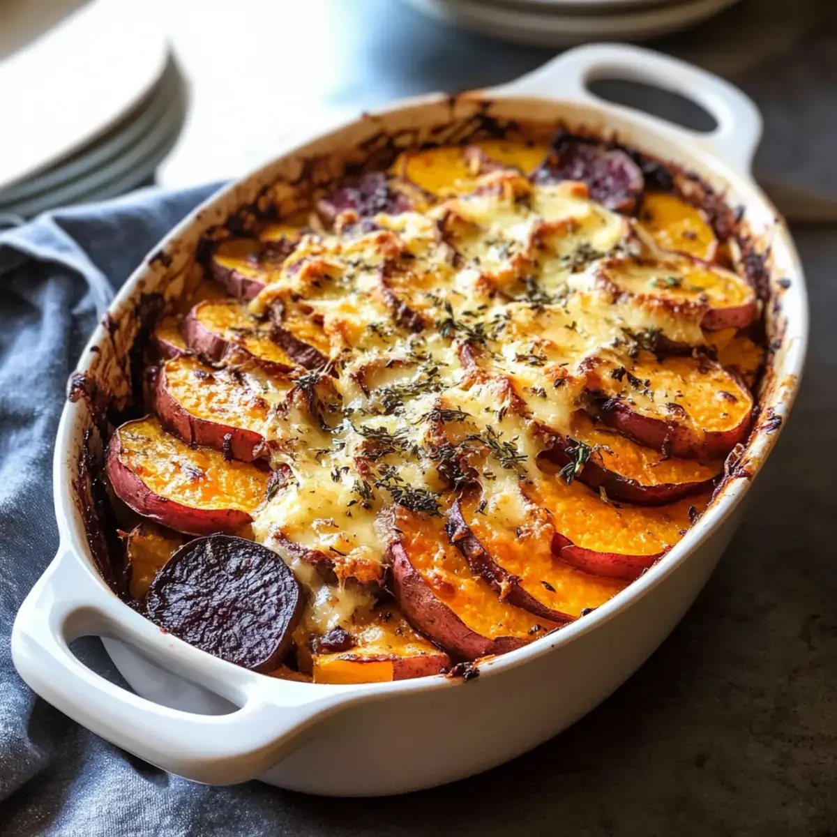 Käse Wurzelgemüse Gratin