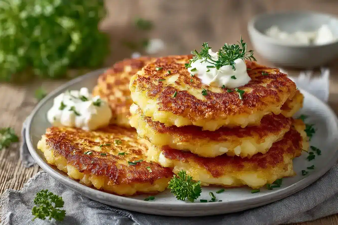 Käsegefüllte Kartoffelfladen