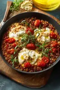Einfach Linsen Mozzarella Pfanne