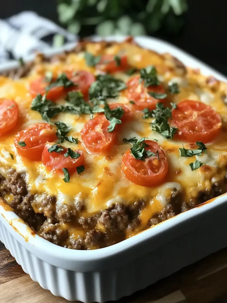 Low Carb Cheeseburger Auflauf