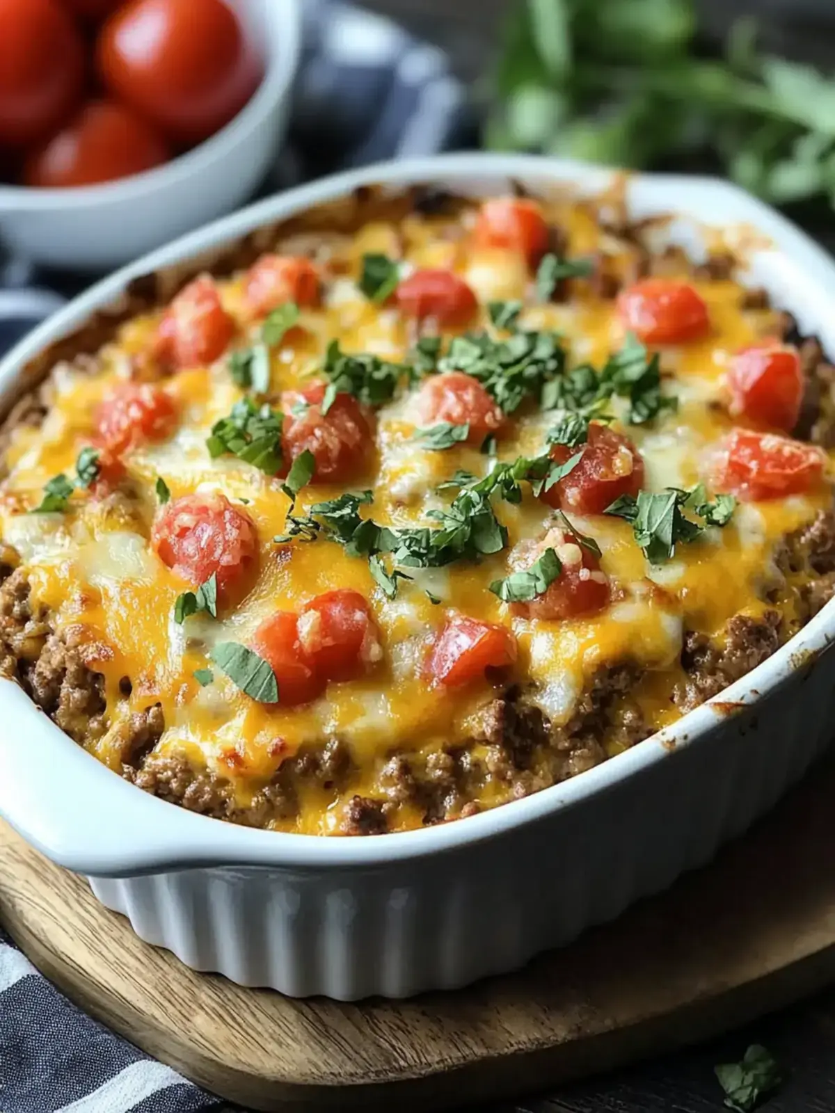 Low Carb Cheeseburger Auflauf