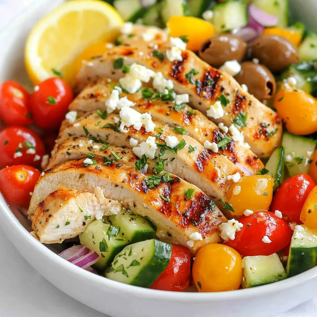 Low-carb Mediterranean Chicken Bowls