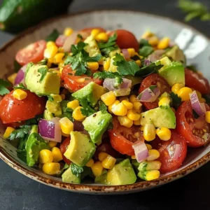 Schneller Mais-Tomaten-Avocado-Salat
