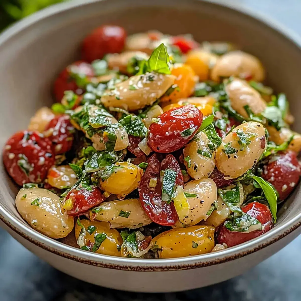 Marinierter Tomaten-Bohnen-Salat