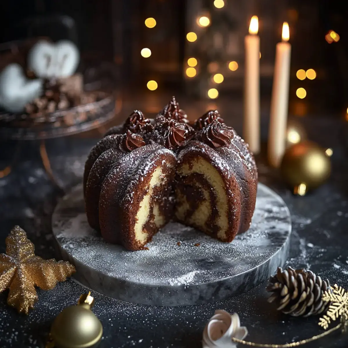 Marmor Lebkuchen Gugelhupf