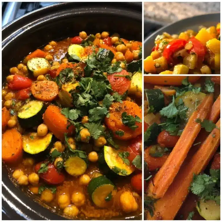Marokkanischer Kichererbsen Gemüse Tajine
