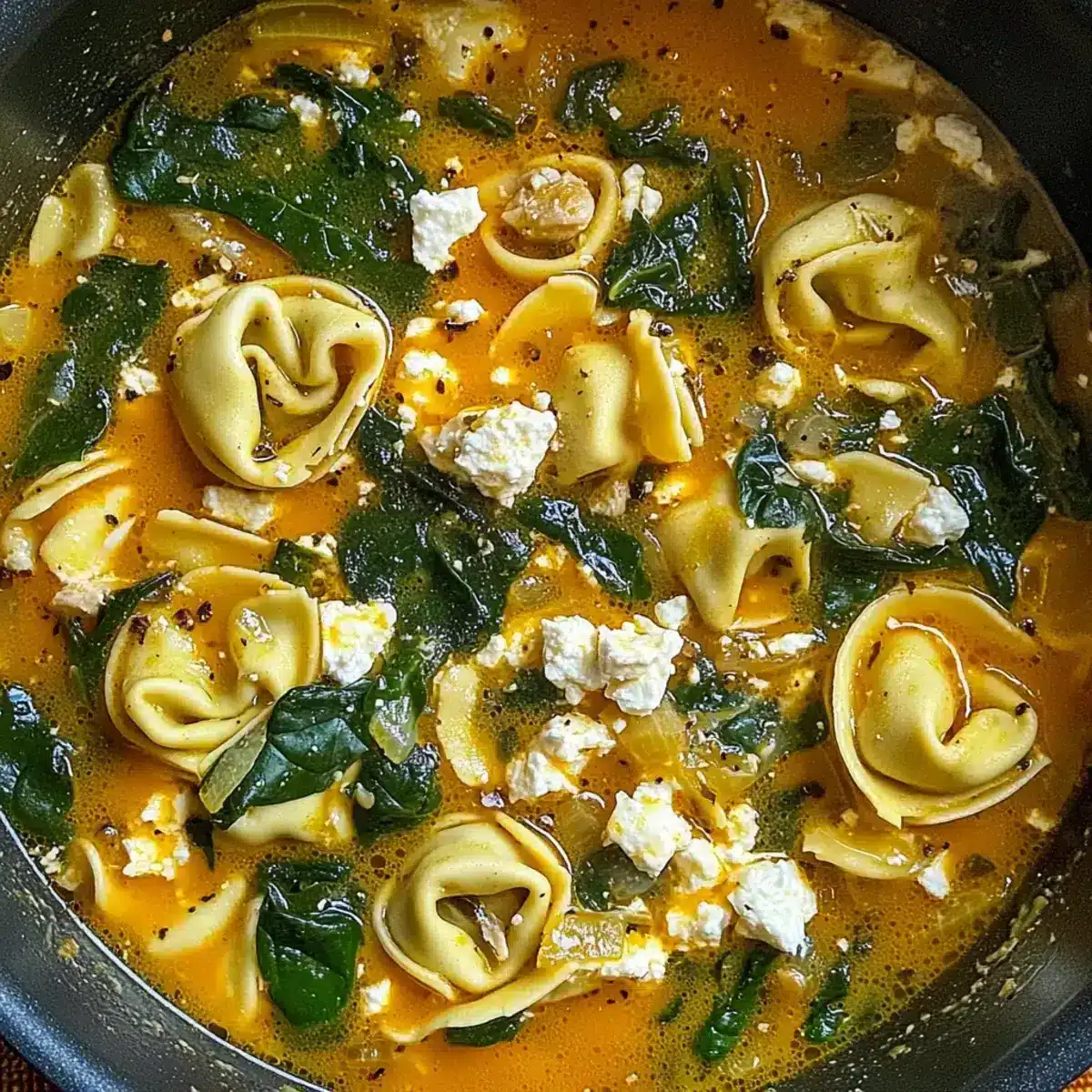 Mediterrane Tortellini Suppe