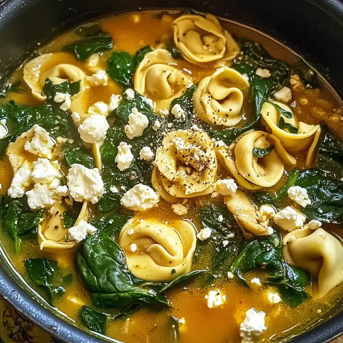 Mediterrane Tortellini Suppe