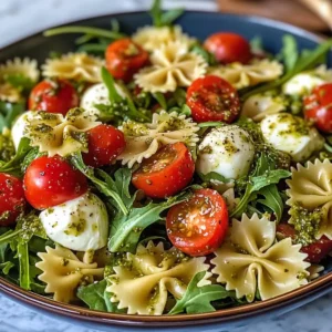 Mediterraner Nudelsalat mit Pesto