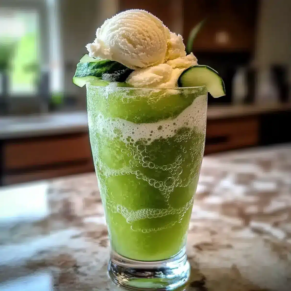 Melonencreme-Soda Float