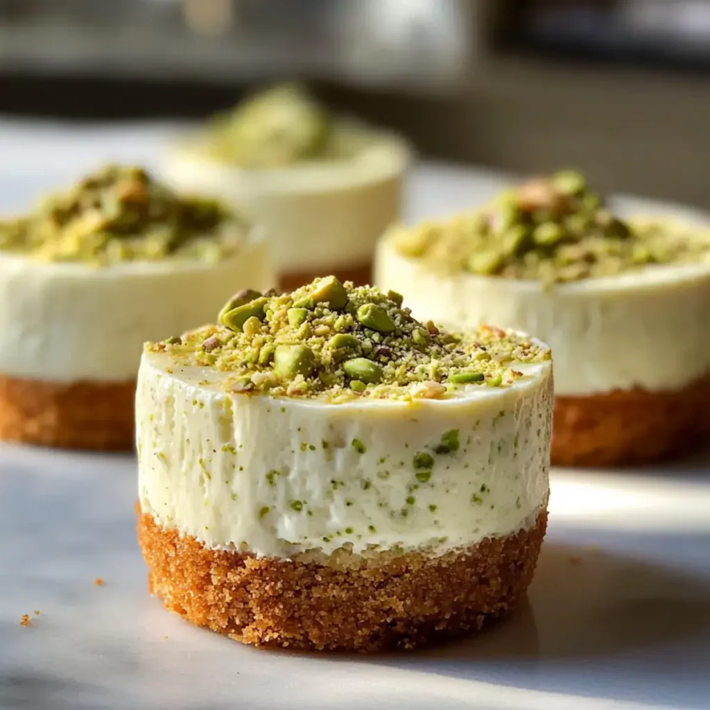 Mini Pistazien Käsekuchen