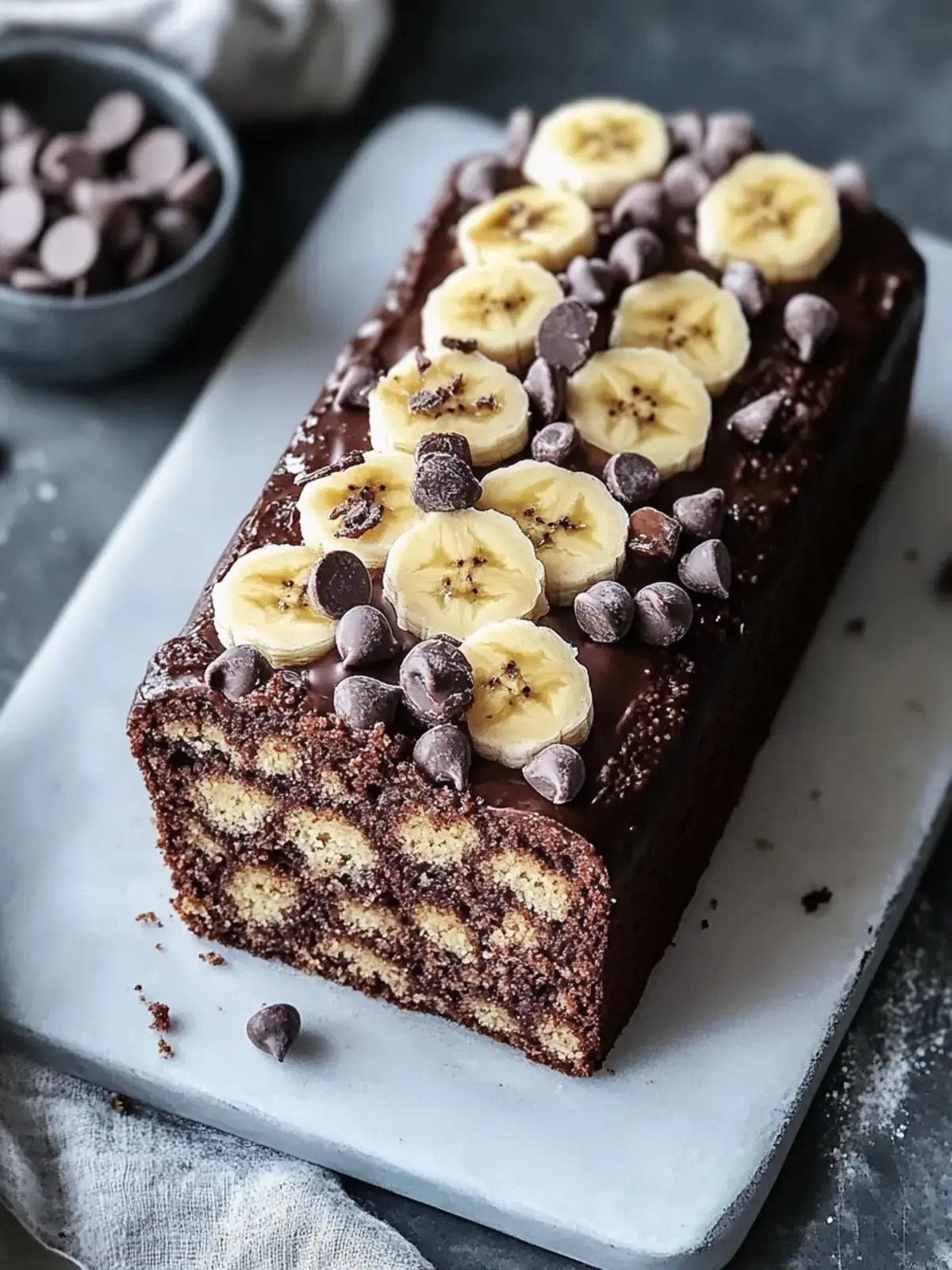 Mini Schokoladenstückchen Bananenbrot