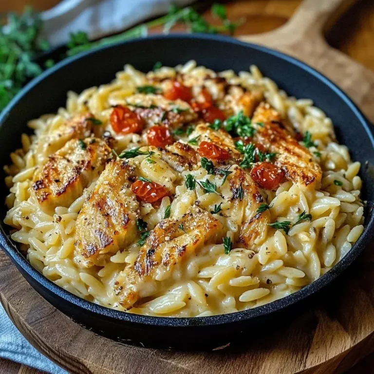 One Pot Orzo Pasta Hähnchen