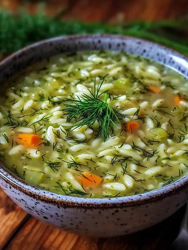 Orzo Lauch Dill Suppe