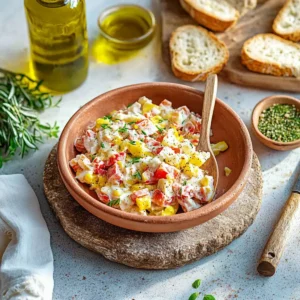 Paprika-Mais-Salat mit Feta & Joghurt