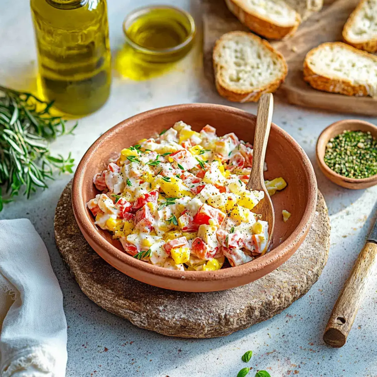 Paprika Mais Salat Feta Joghurt