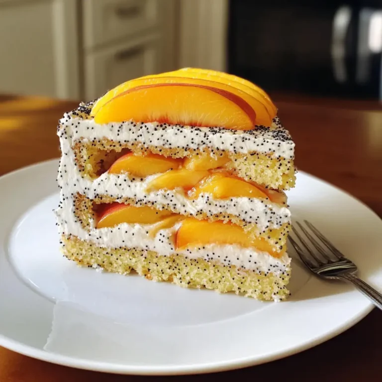 Pfirsichtorte mit Mohn