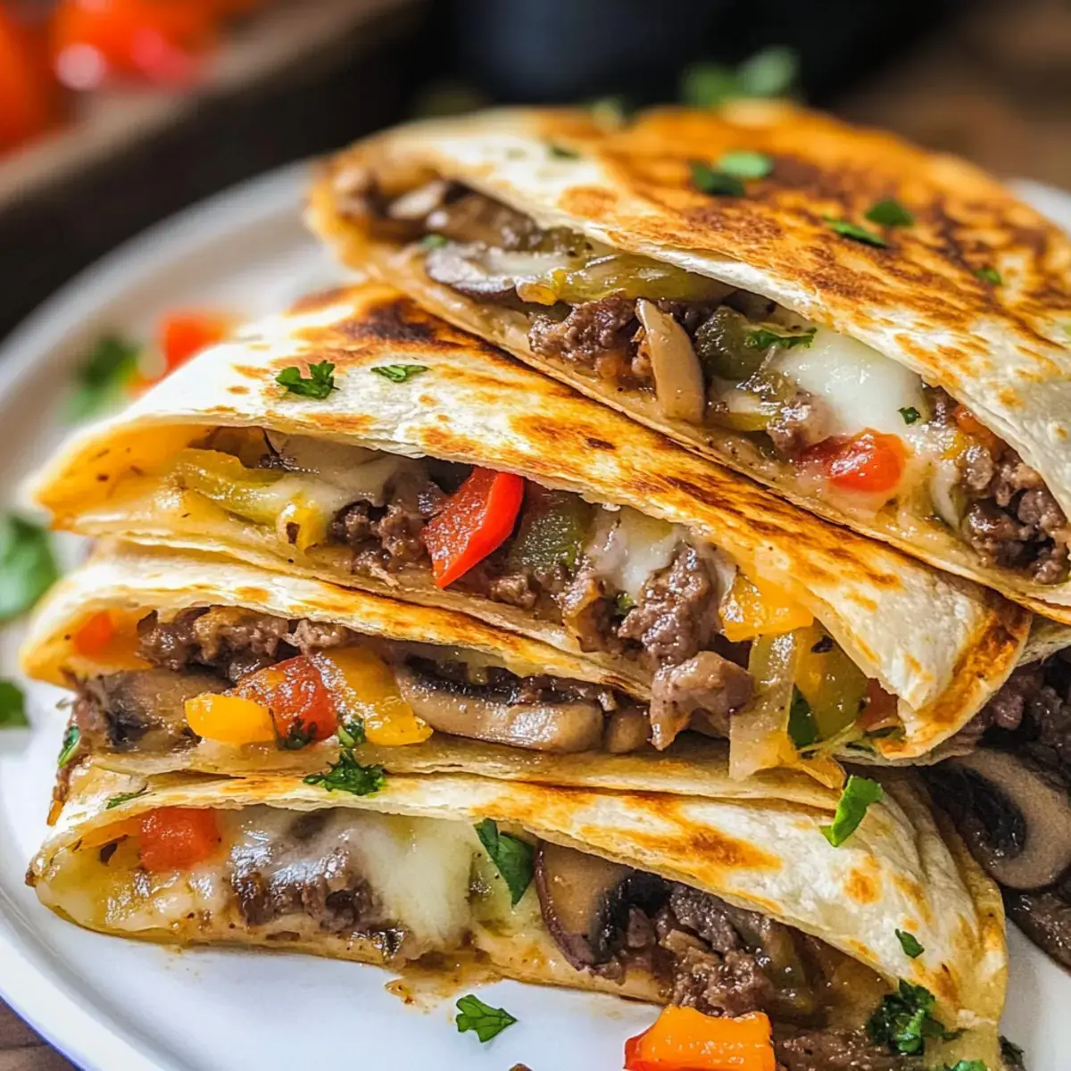 Philly Cheesesteak Quesadillas