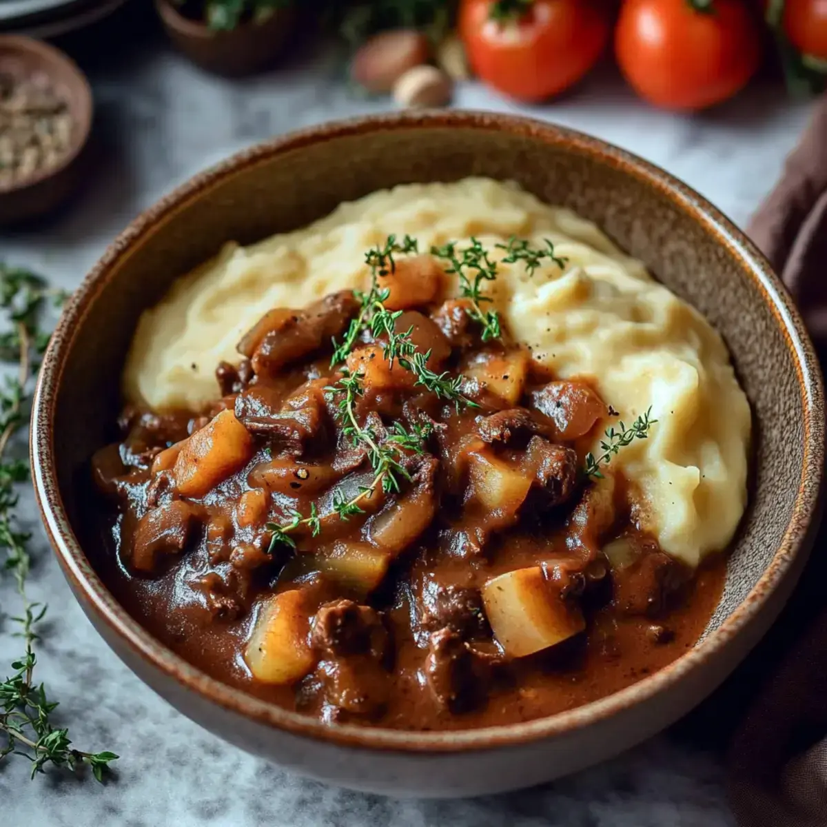 Pilz Gulasch Bourguignon