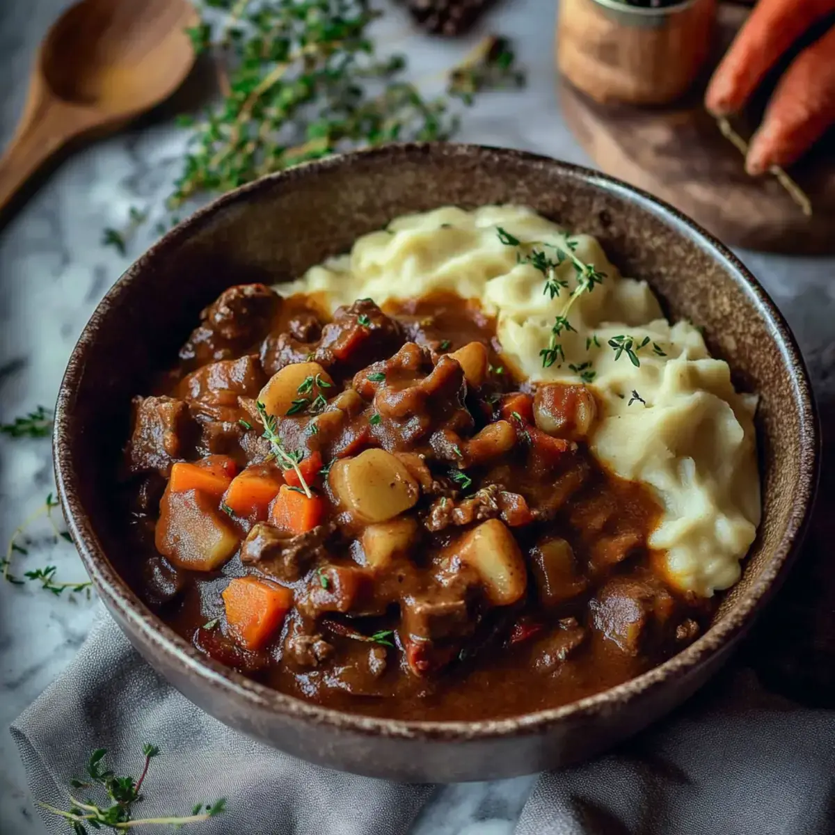 Pilz Gulasch Bourguignon