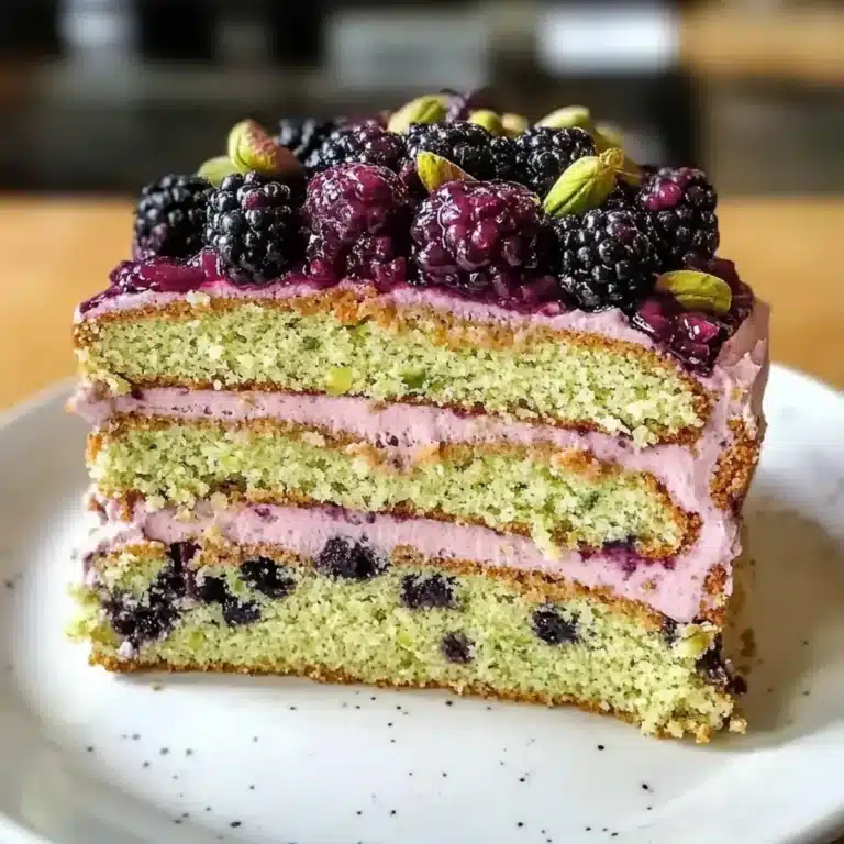 Pistazien-Brombeer-Olivenölkuchen