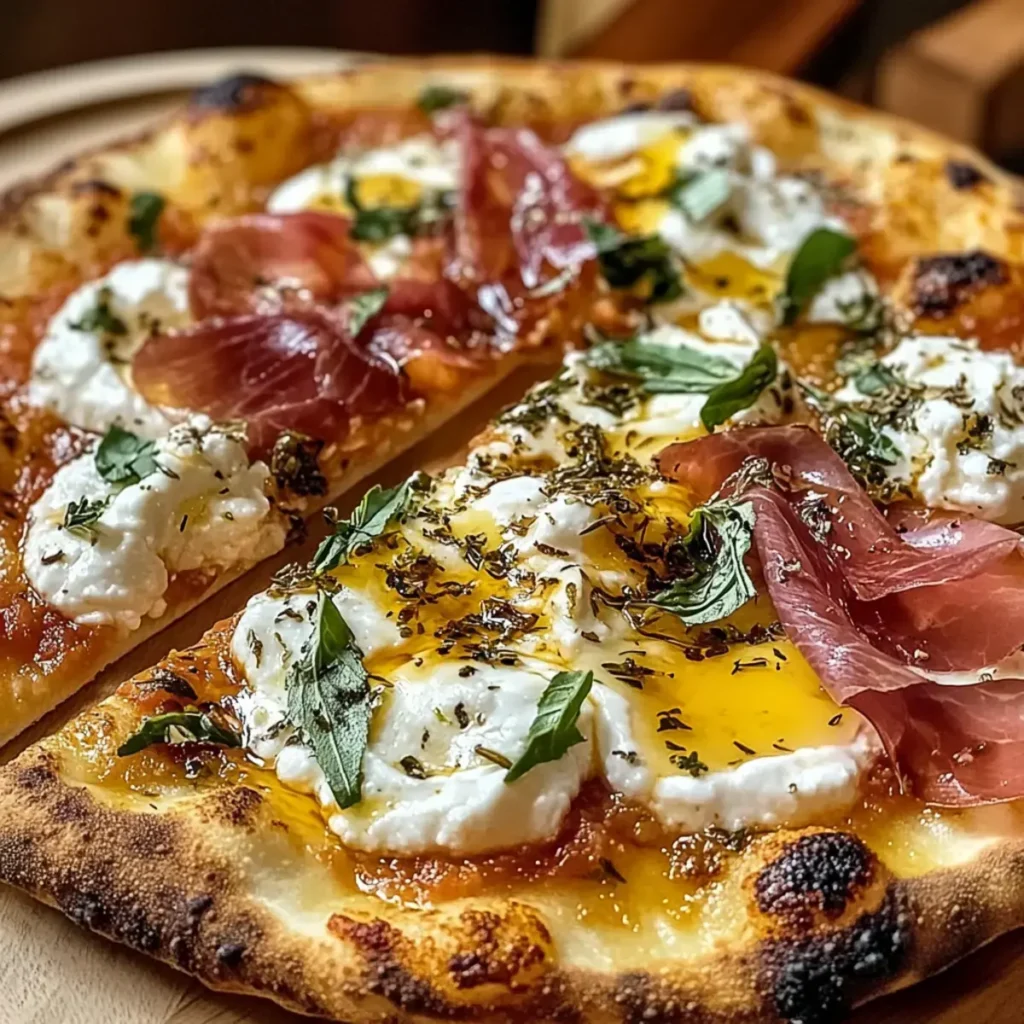 Prosciutto Honig Burrata Pizza
