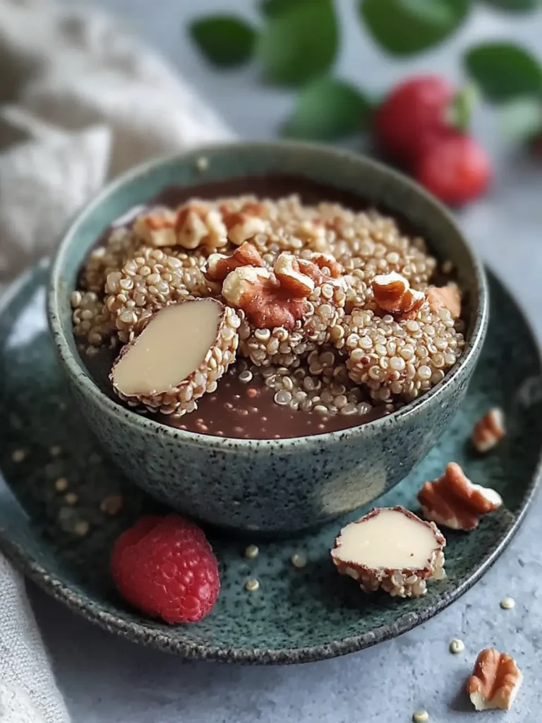 Quinoa Crunch Erdnussbutter Becher