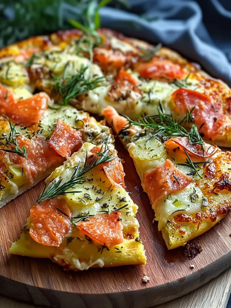 Rauchlachs Kartoffelpizza