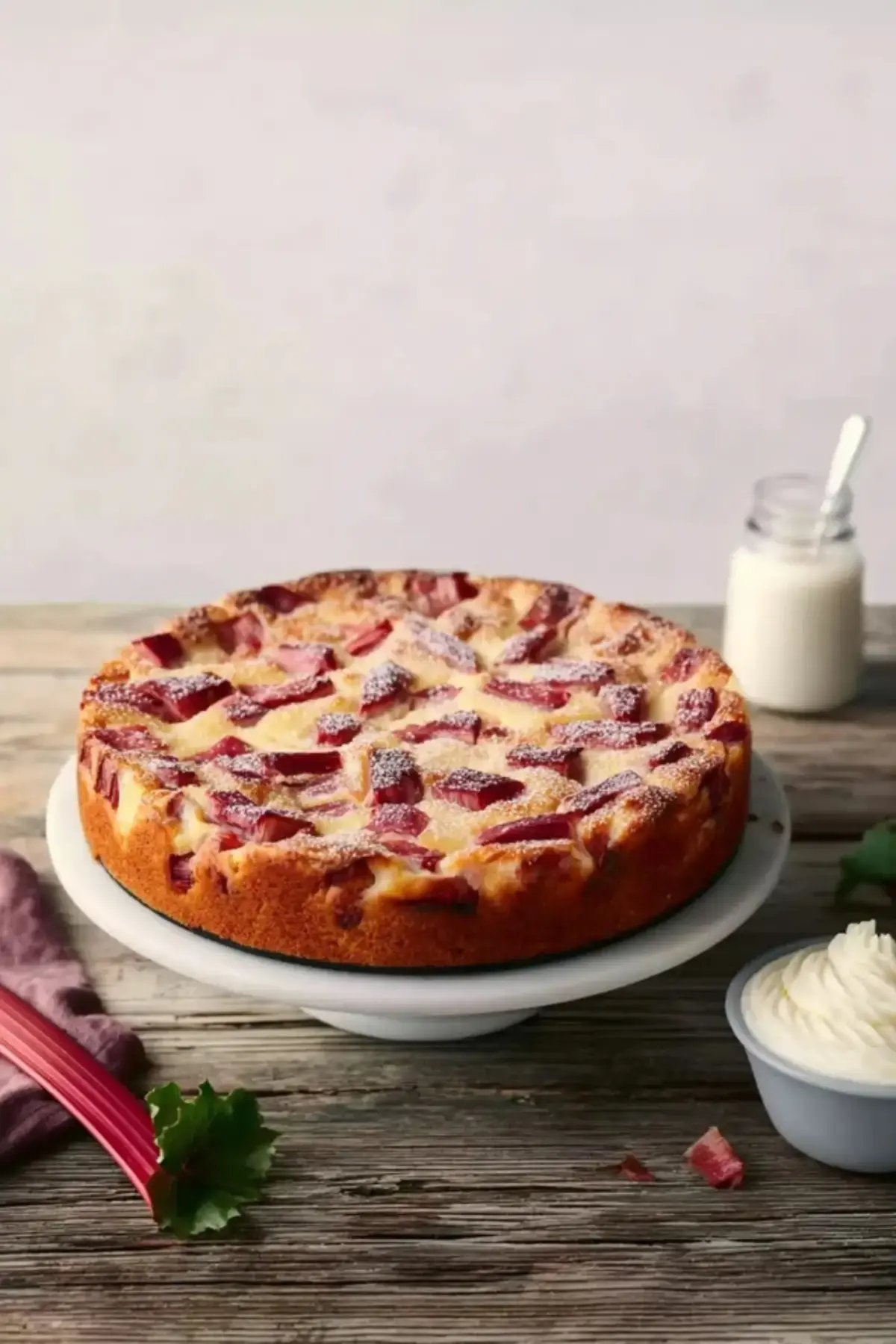Rhabarber Puddingkuchen