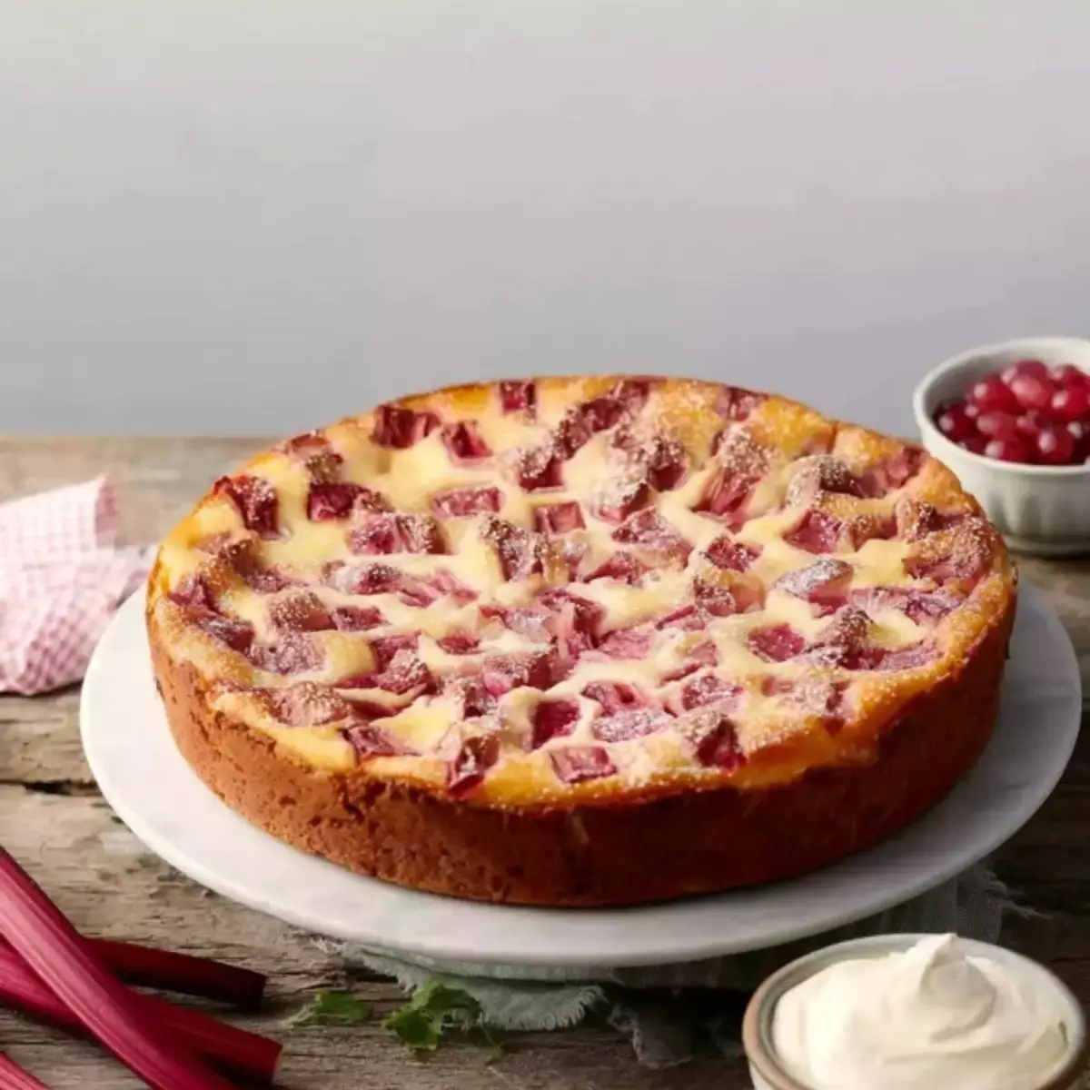 Rhabarber Puddingkuchen