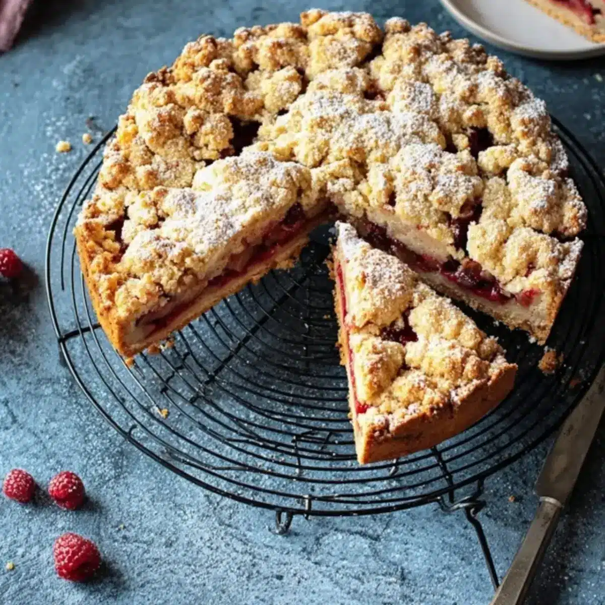 Rhabarber Streuselkuchen