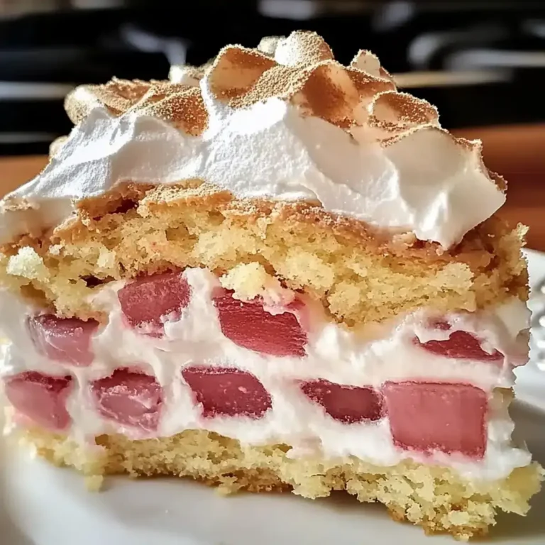 Rhabarberkuchen mit Baiser
