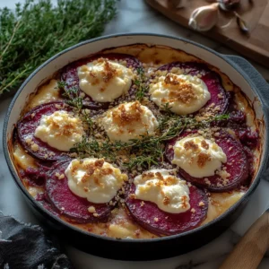 Rote Bete Gratin mit Ziegenkäse