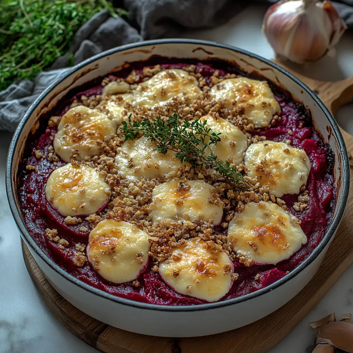 Rote Bete Gratin mit Ziegenkäse