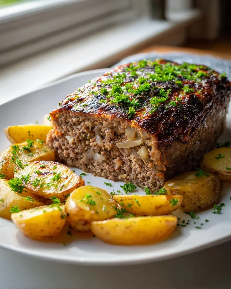 Saftiger Hackbraten aus dem Backofen