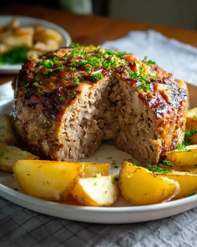 Saftiger Hackbraten aus dem Backofen