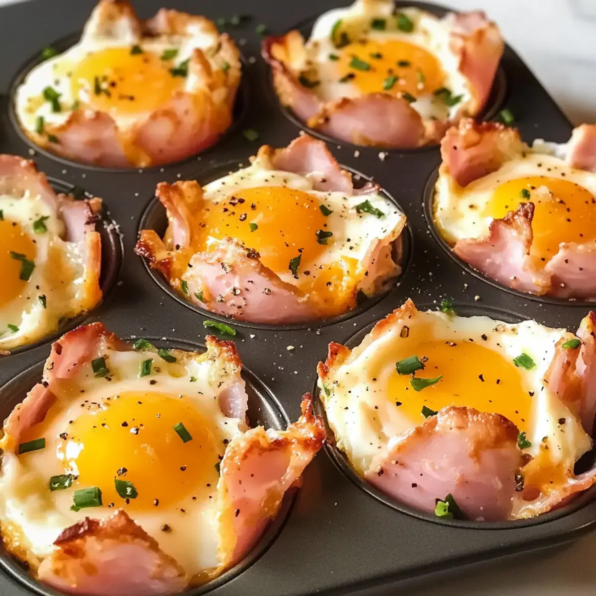 Schinken und Käse Eierbecher
