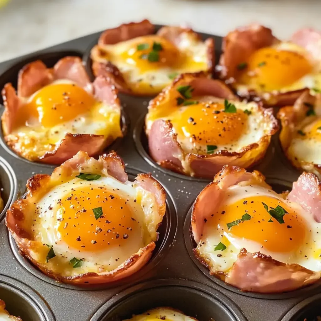 Schinken und Käse Eierbecher