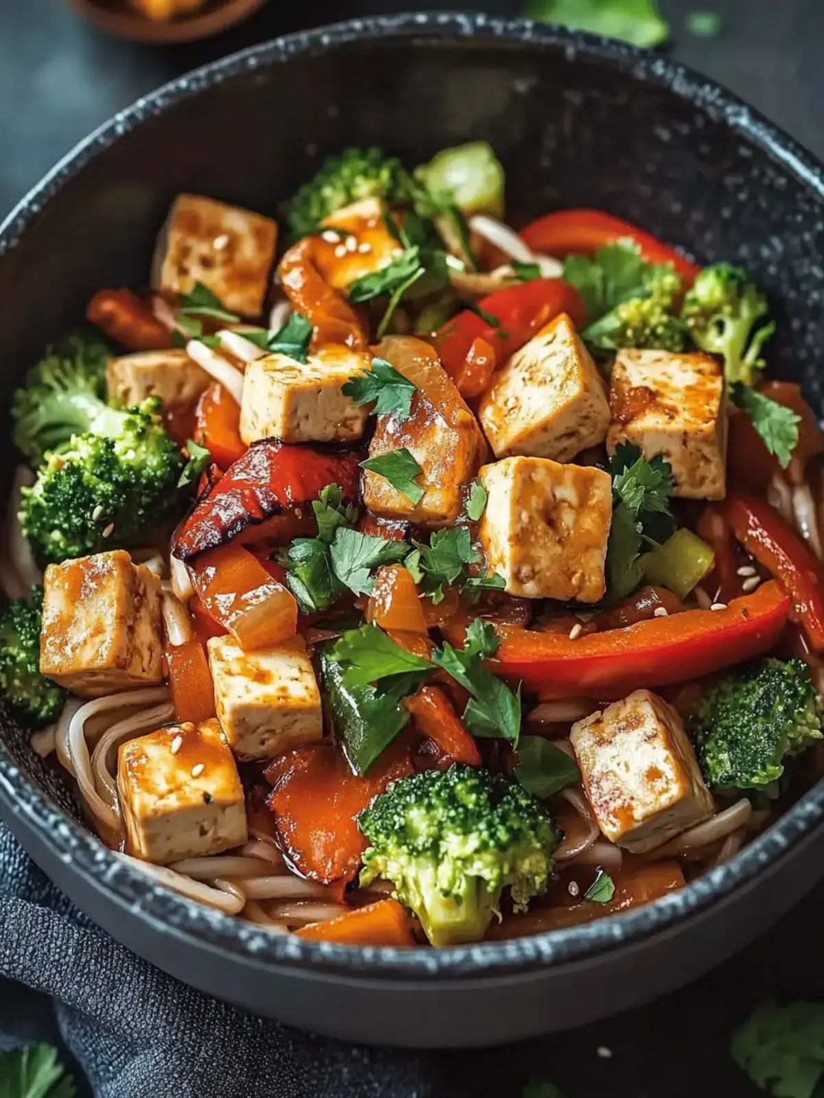 Schnelle und einfache Tofu-Pfanne mit Gemüse