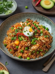 Schnelles Nasi Goreng: Indonesischer gebratener Reis für Eilige