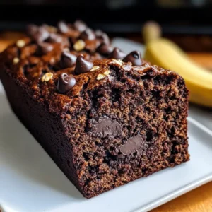 Schokoladen-Bananenbrot mit Hafermehl