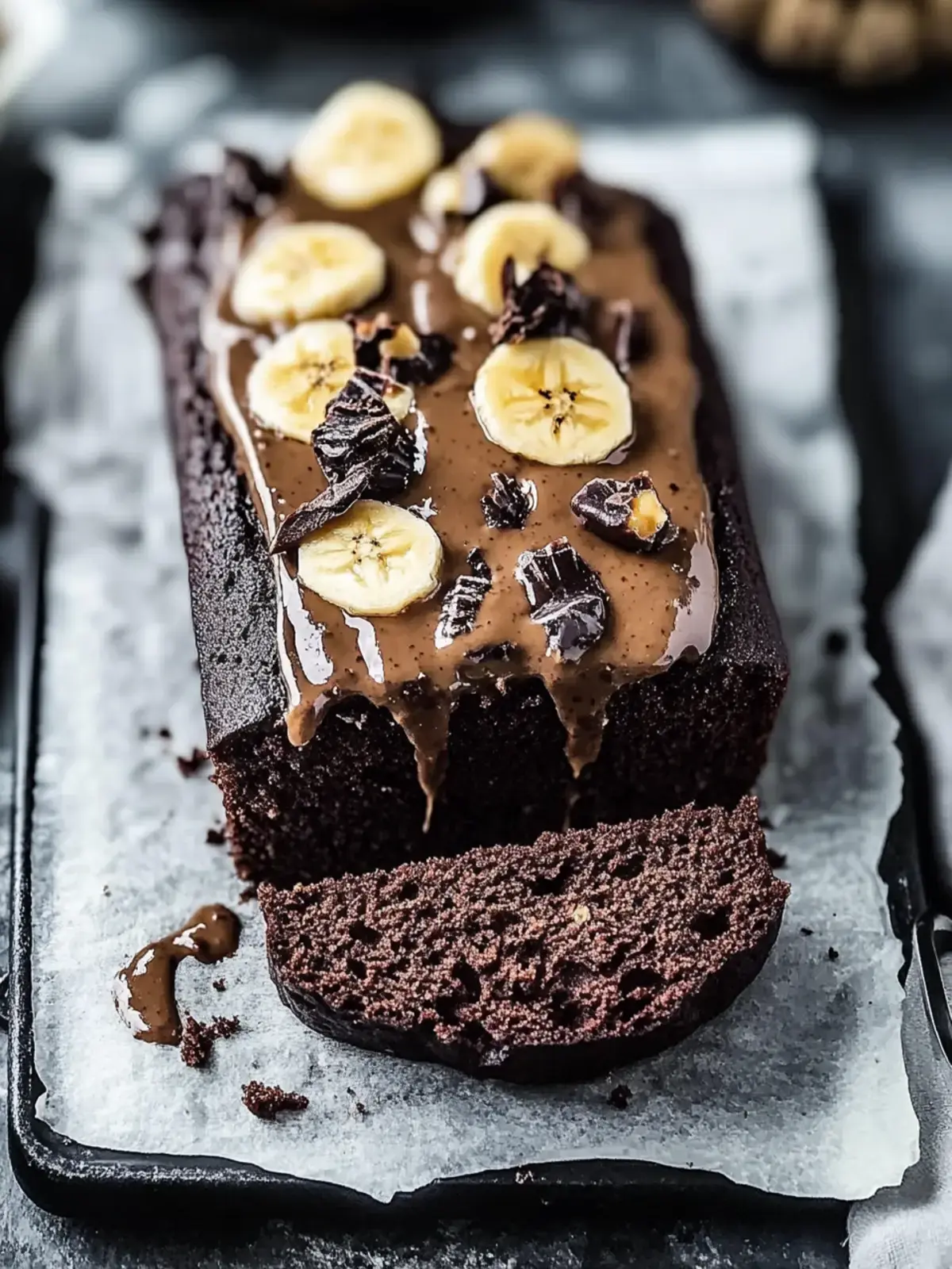 Schokoladen Erdnussbutter Bananenbrot