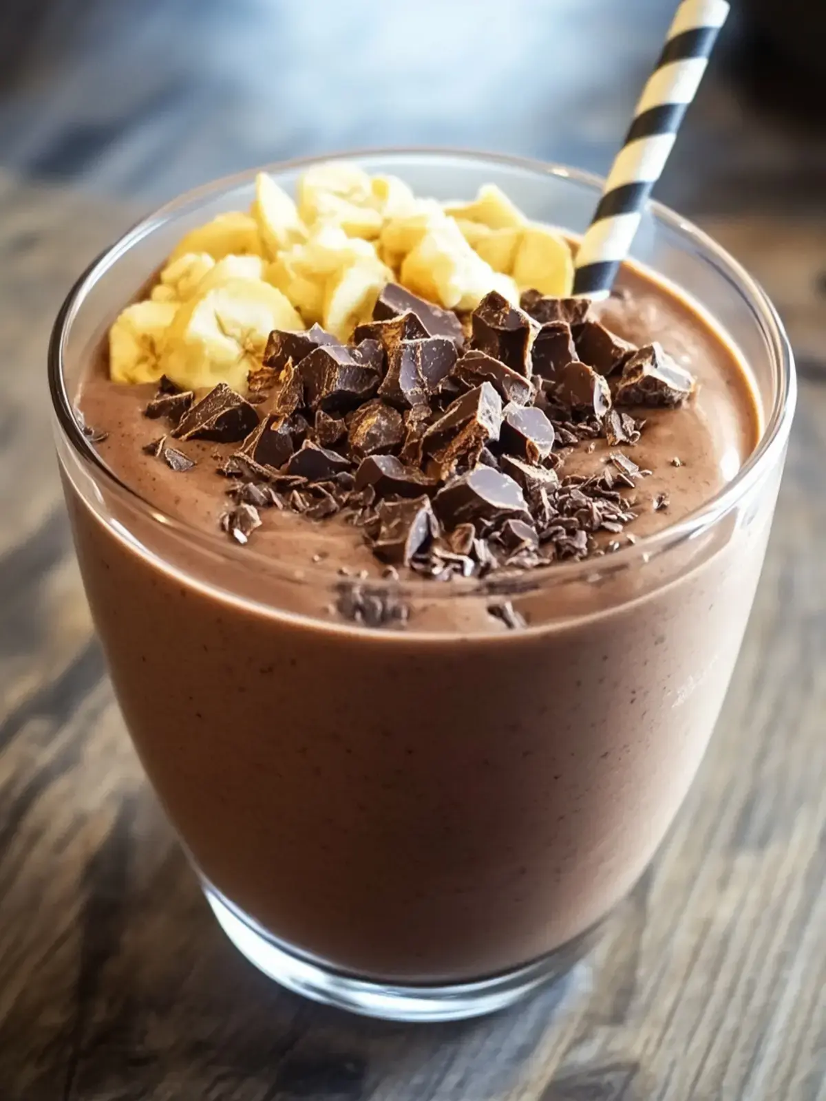 Schokoladen Erdnussbutter Smoothie Schüssel