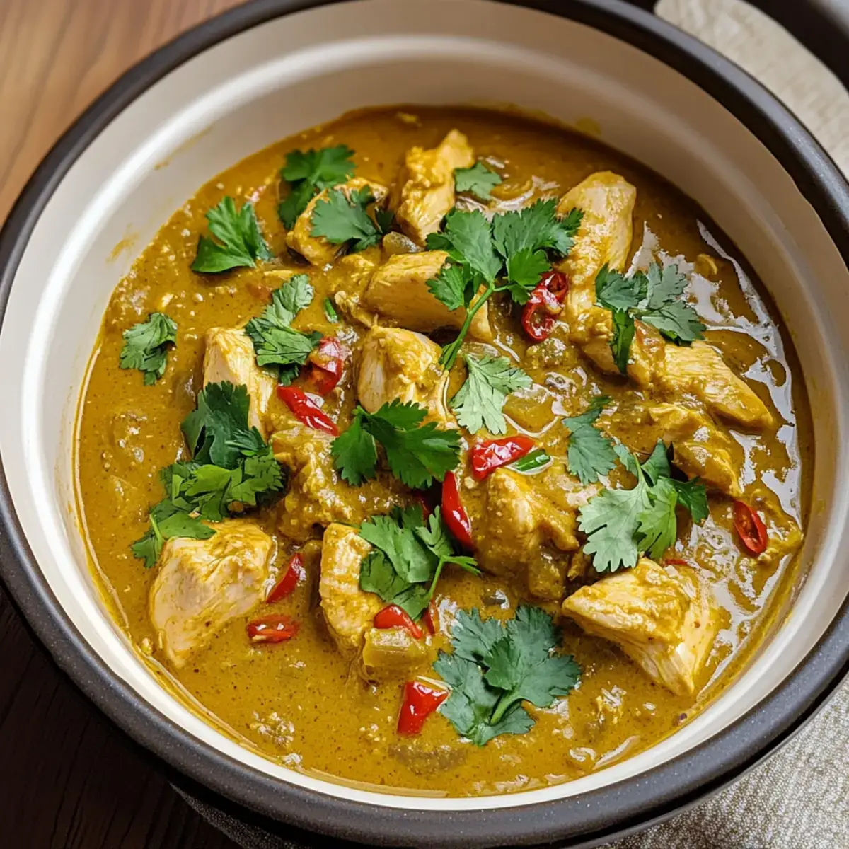 Schongarer Kokosnuss Süß Chili Hähnchen Curry