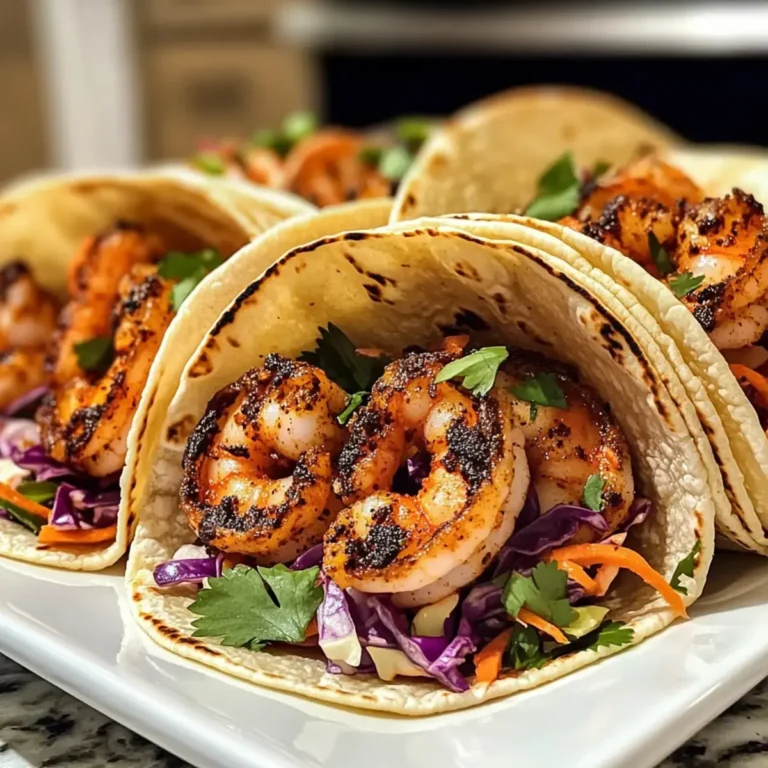 Schwarze Garnelen Tacos mit Slaw