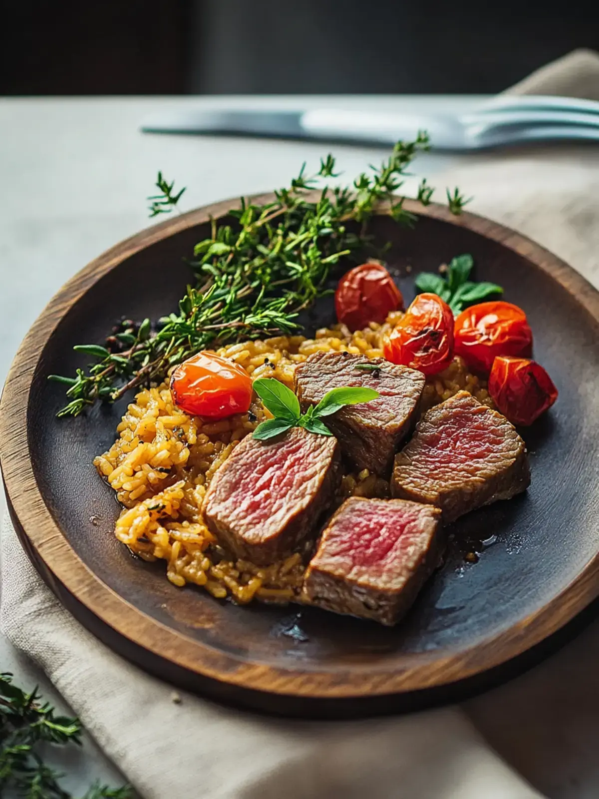 Serbisches Rindfleisch Reisfleisch