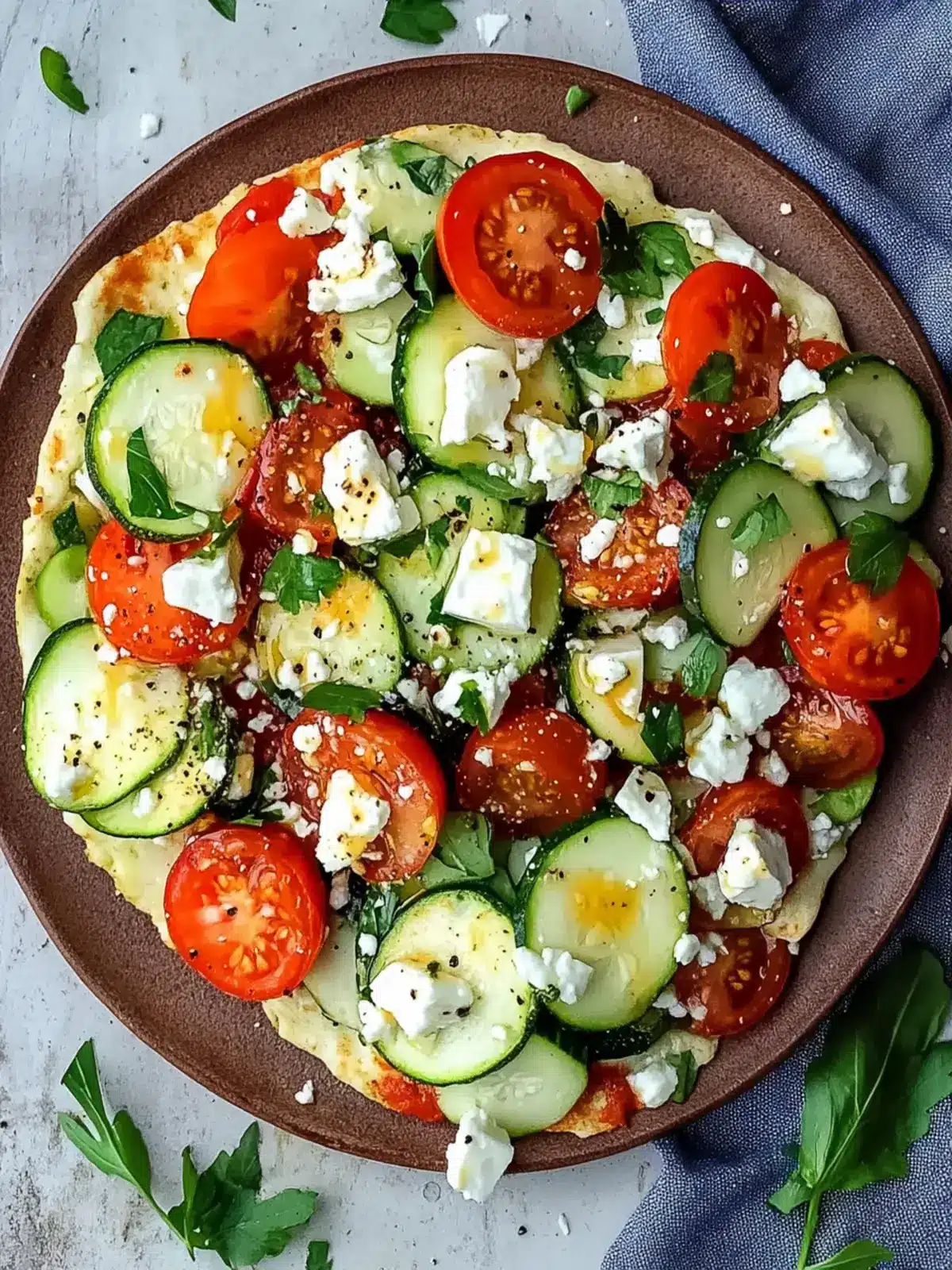 Simple Pinsa mit Zucchini